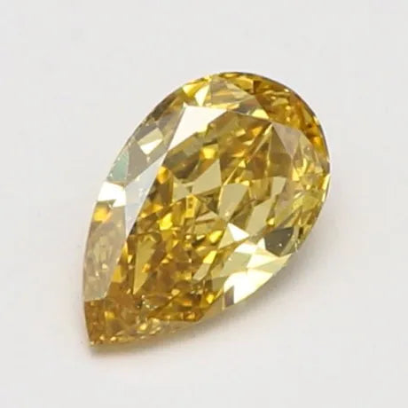 0.19ct Pear Natural Diamond (Fancy Deep Brownish Yellow, Clarity SI1, Cut EX, GIA)